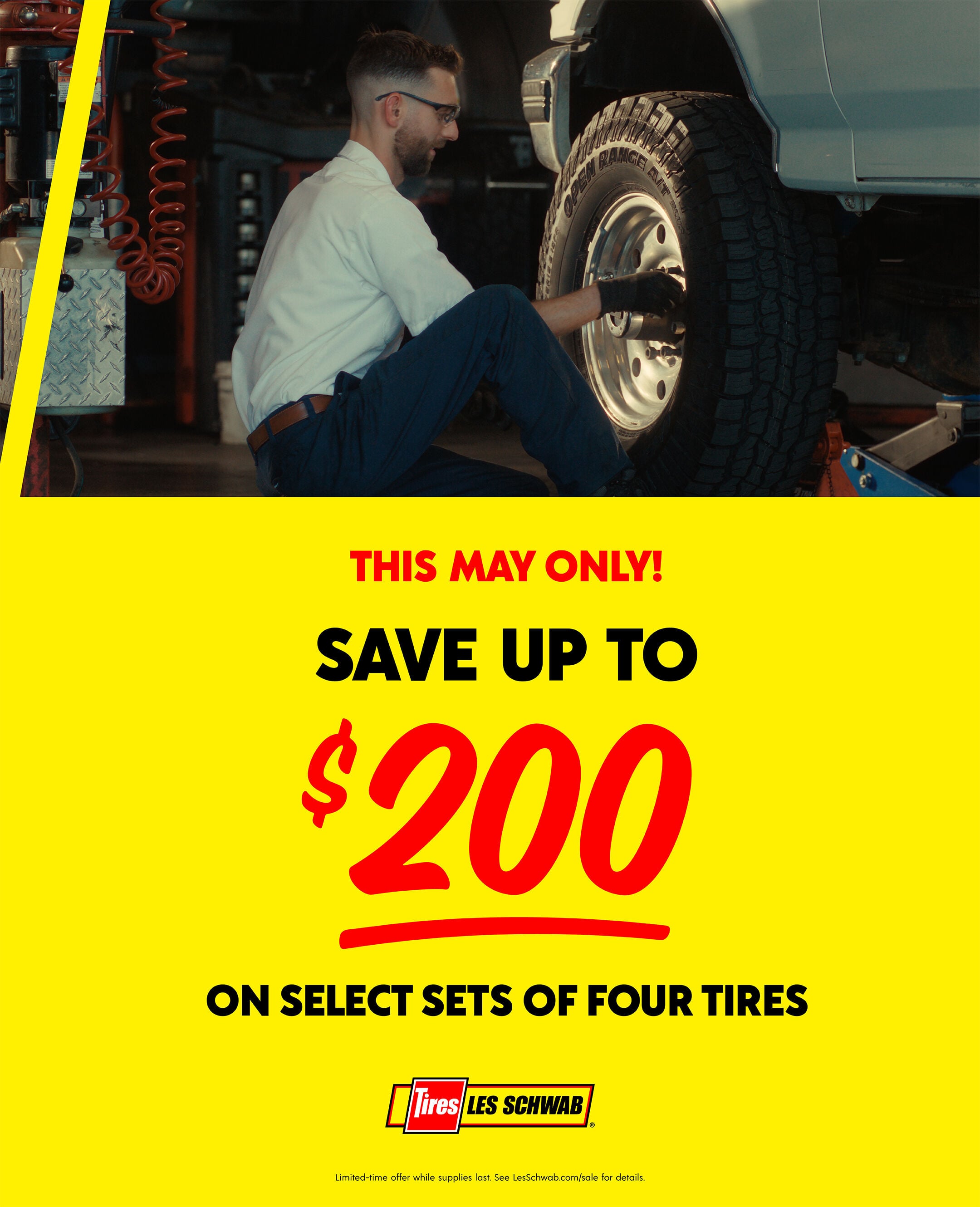 Save up to $200 on Select Sets of 4 Tires