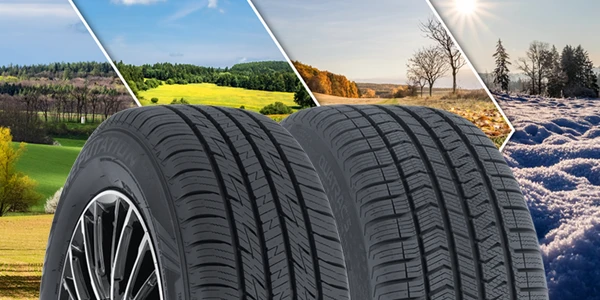 All-season and all-weather tires passing through four seasons of weather