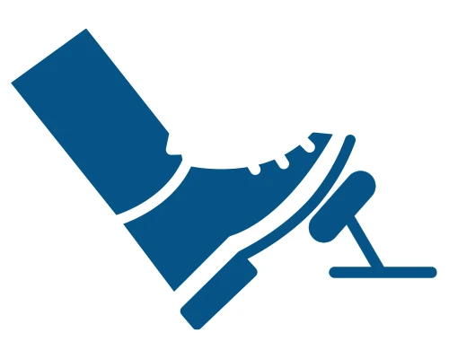 Blue Brake Pedal Icon