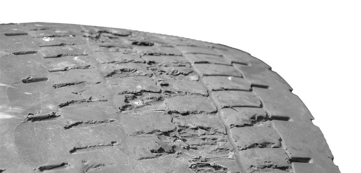 Tire tread close-up
