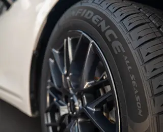 Close-up of Caldera Confidence All Season tire