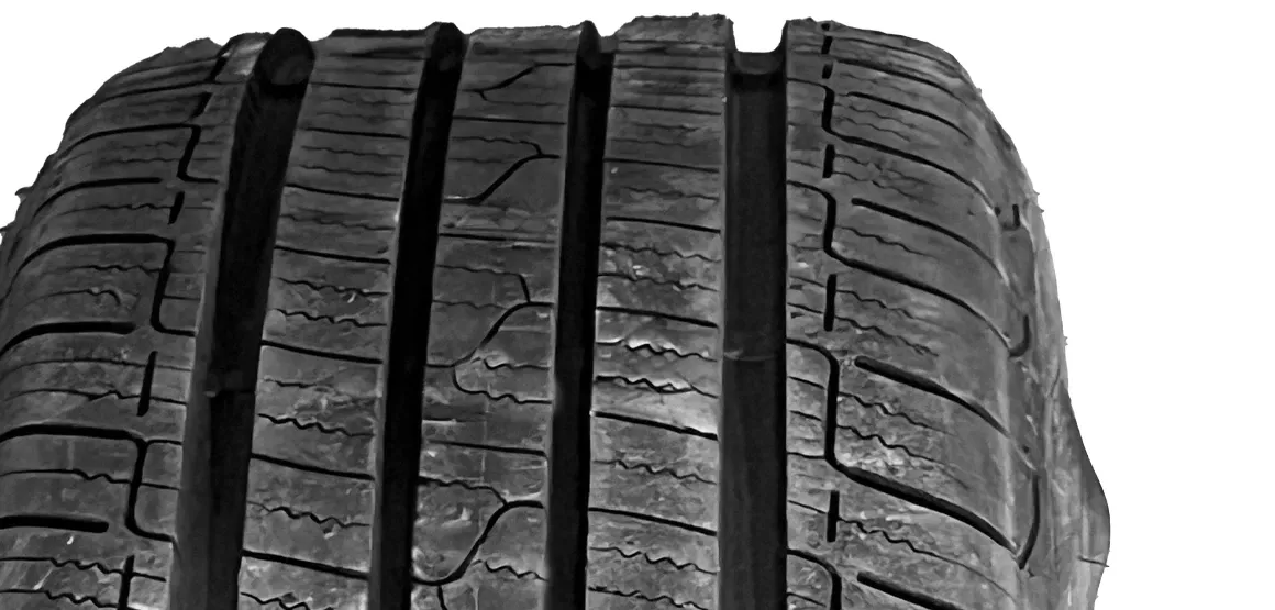 Tire tread close-up