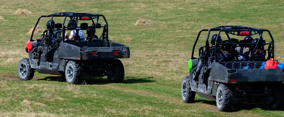 UTV on a mountain trail