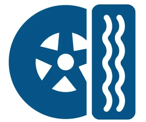  Icon on a tire tread and sidewall