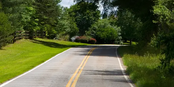 Country road on a sunny day