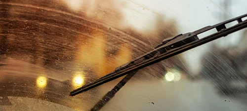 Smeared windshield