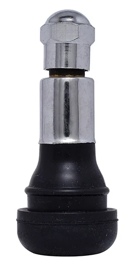 Chrome sleeve rubber valve stem