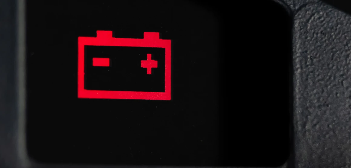 Car battery warning light