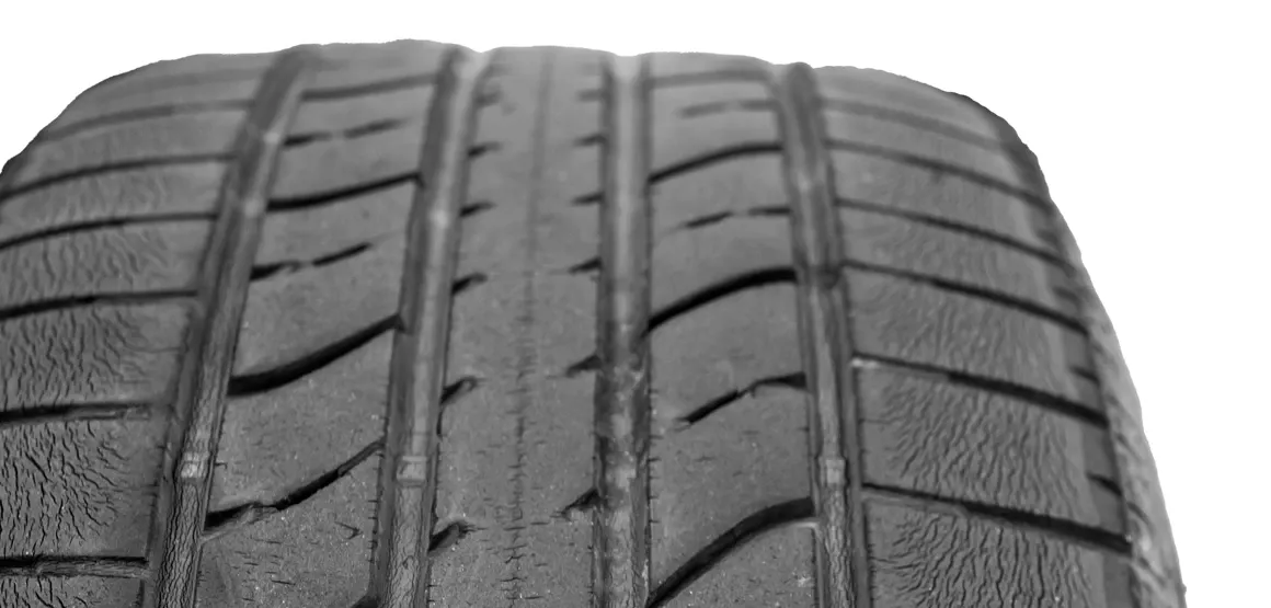 Tire tread close-up