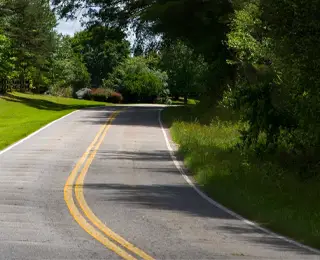 Country road on a sunny day