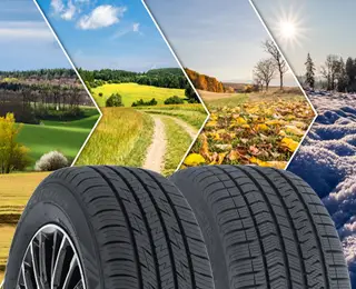 All-season and all-weather tires passing through four seasons of weather